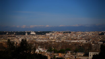 Panoramic view of Rome from Janiculum hill, Italy