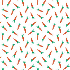 Carrot. Seamless pattern. Isolated. Vector illustration.