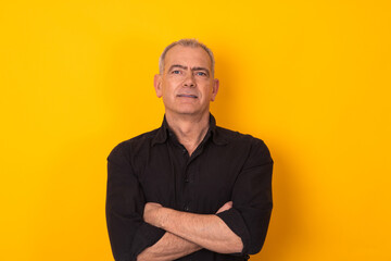 adult man isolated on color background