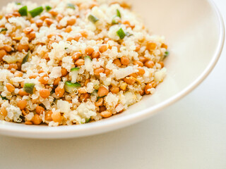 Quinoa and lentils salad