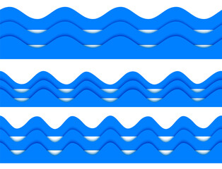 Freshness natural theme, a Fresh Water background of blue. Elements design seamless wave. Abstract wavy Vector illustration eps10