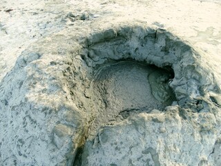 Mud volcanoes in Romania, geological reserve,