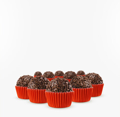 Brazilian traditional sweet isolated on white background. Handmade 