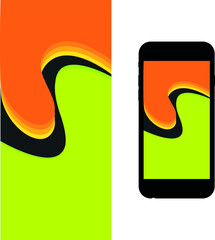 Colorful mobile wallpaper vector. Phone wallpaper design