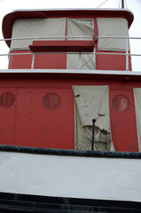 detail of an old tug boat