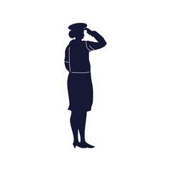 female soldier salute