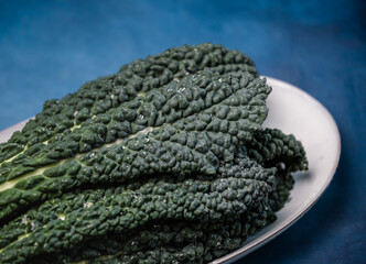 black cabbage leaves