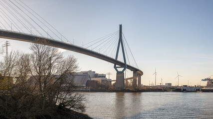 bridge over the river with blue sky