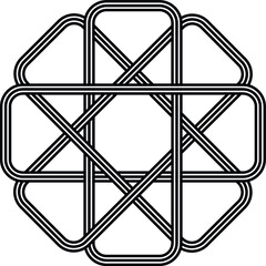 Celtic pattern geometric black circle