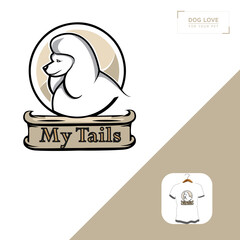 dog grooming salon my tails, dog t shirt design your own