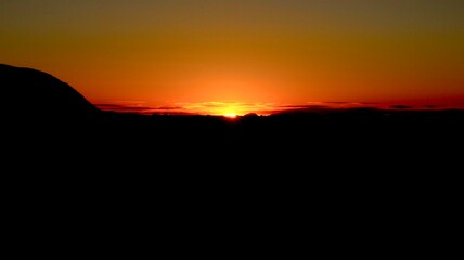 sunset in the city