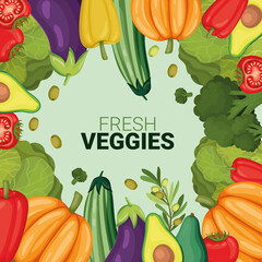 fresh veggies invitation