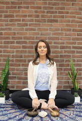 Meditation teacher, yoga student, flexible, mindfulness, woman reading, woman praying, spiritual woman, spirituality