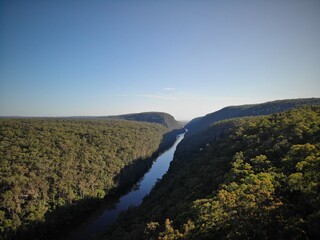 Drone photo of the Nepean Gorge, Mulgoa, NSW, Australia