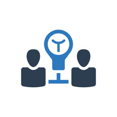 business idea sharing and Teamwork icon