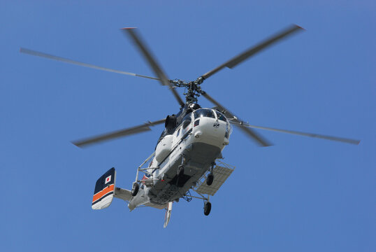Chiba, Japan - August 31, 2008:Akagi Helicopter Kamov Ka-32A11BC (JA6955) transport helicopter.