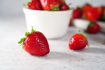 Fresh Strawberries still life, selective focus