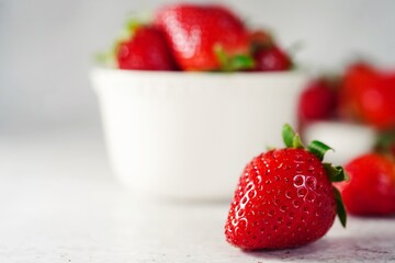 Fresh Strawberries still life, selective focus