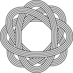 Celtic knot black circle vector. Celtic symbol