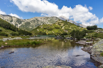 Naklejka na ściany i meble Landscape with Banderitsa River, Pirin Mountain, Bulgaria