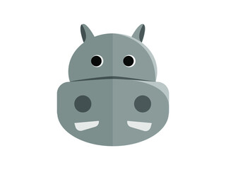 hippo face illustration