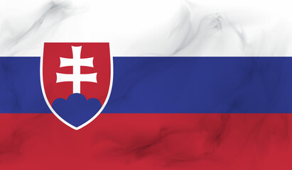 Slovakia grunge, old, scratched style flag