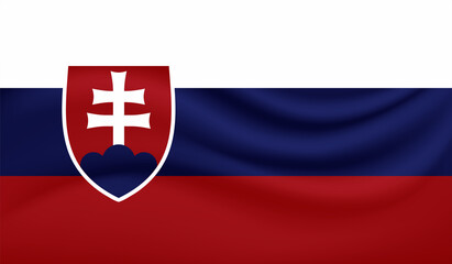 Fototapeta premium Slovakia grunge, old, scratched style flag