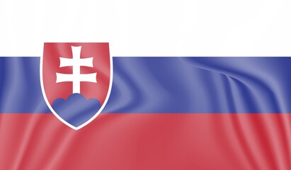 Slovakia grunge, old, scratched style flag