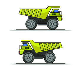 Cartoon illustrated truck