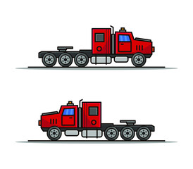 Cartoon illustrated truck