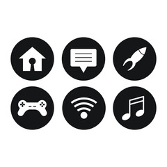 Web icon set isolated on white background