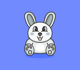 Cartoon illustrated rabbit