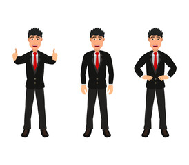 Business man illustrated cartoon