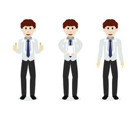 Business man illustrated cartoon