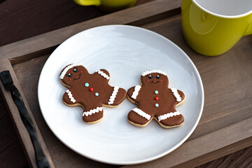 gingerbread cookies on a plate