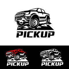 Pickup truck logo - obrazy, fototapety, plakaty