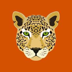 leopard head vector