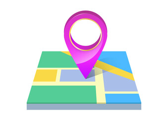 Pin marker location icon on map
