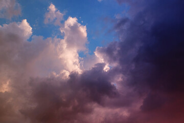 Beautiful sky in evening