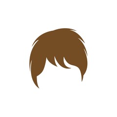 Hair wig icon design template vector isolated