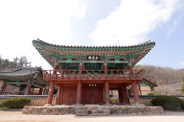 Imgoseowon Confucian Academy in Yeongcheon, Gyeongsangbuk-do province, South Korea. Filming on March 17, 2021