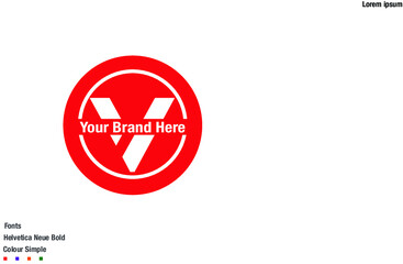 Modern logo for all type of business alphabet V in the center. But it is easy to replace alphabet of your choice. 