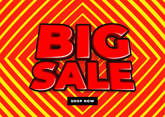 Big sale banner template design.