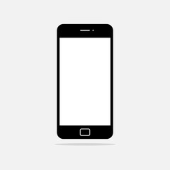 Mobile phone icon isolated on white background vector illustration.