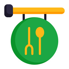 Signboard icon with outline style and pixel perfect base. Suitable for website design, logo, app and UI.