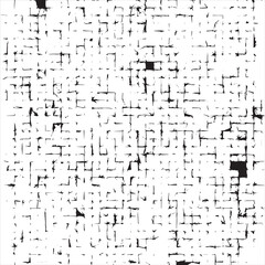 Black paint brush strokes vector seamless pattern. Hand drawn curved and wavy lines with grunge circles. brush scribbles decorative texture. Messy doodles, bold curvy lines illustration.