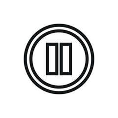 Pause button icon design. vector illustration
