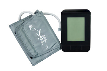 blood pressure monitor isolate on white background
