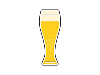 ビアグラスに入ったビールのイラスト
