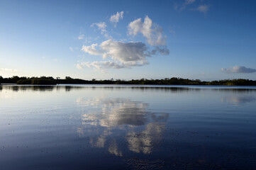 Nine Mile Pond afternoon cloudscape and reflections in Everglades National Park.